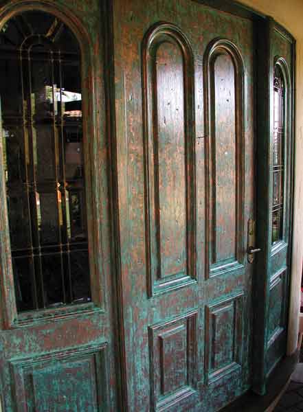 Copper patina doors