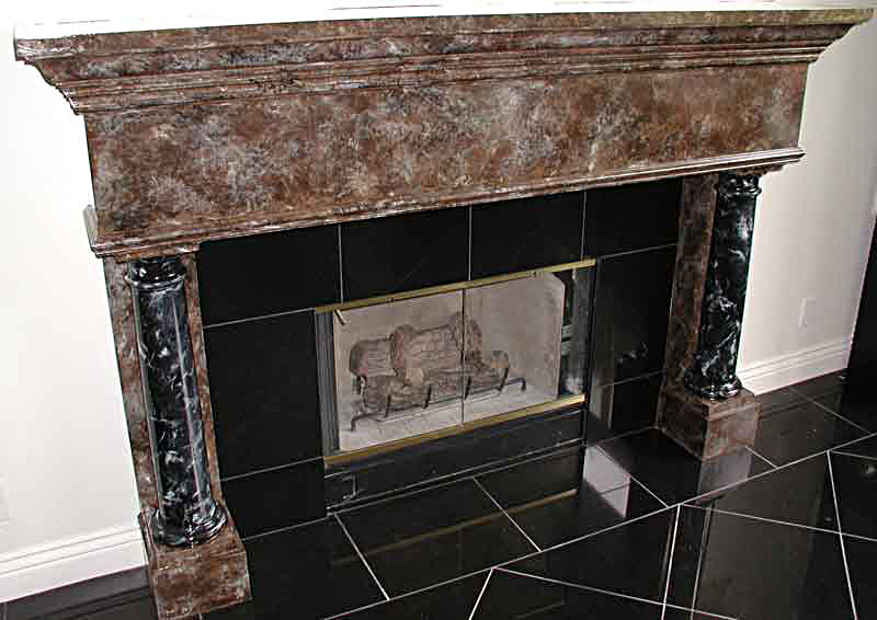 Faux Marble Fireplace